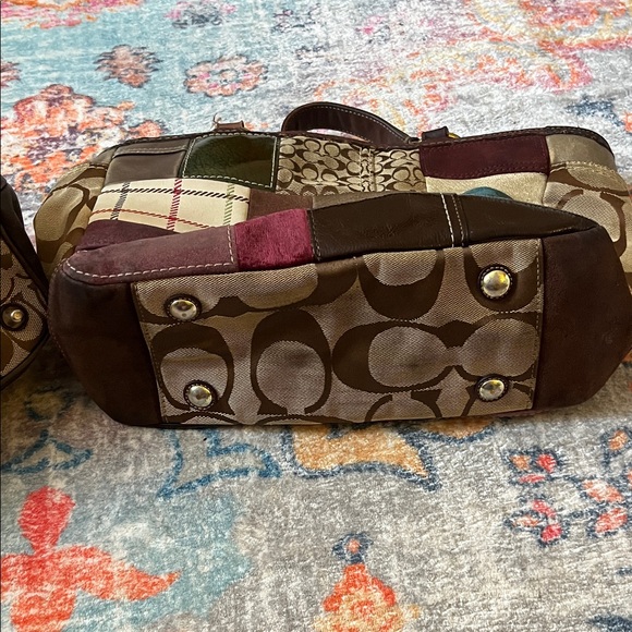 REHAB Vintage Coach Brown and Patchwork Shoulder Bags - Picture 6 of 14